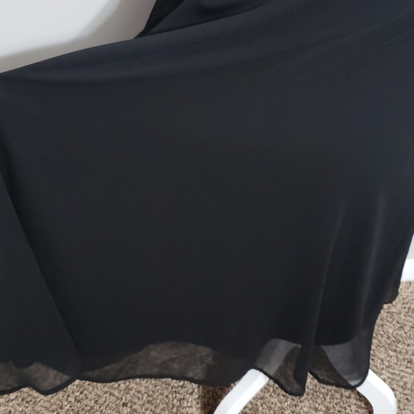 ❤Host Pick❤Victoria's Secret Chiffon Black Maxi Dress w/Belt - Picture 9 of 14